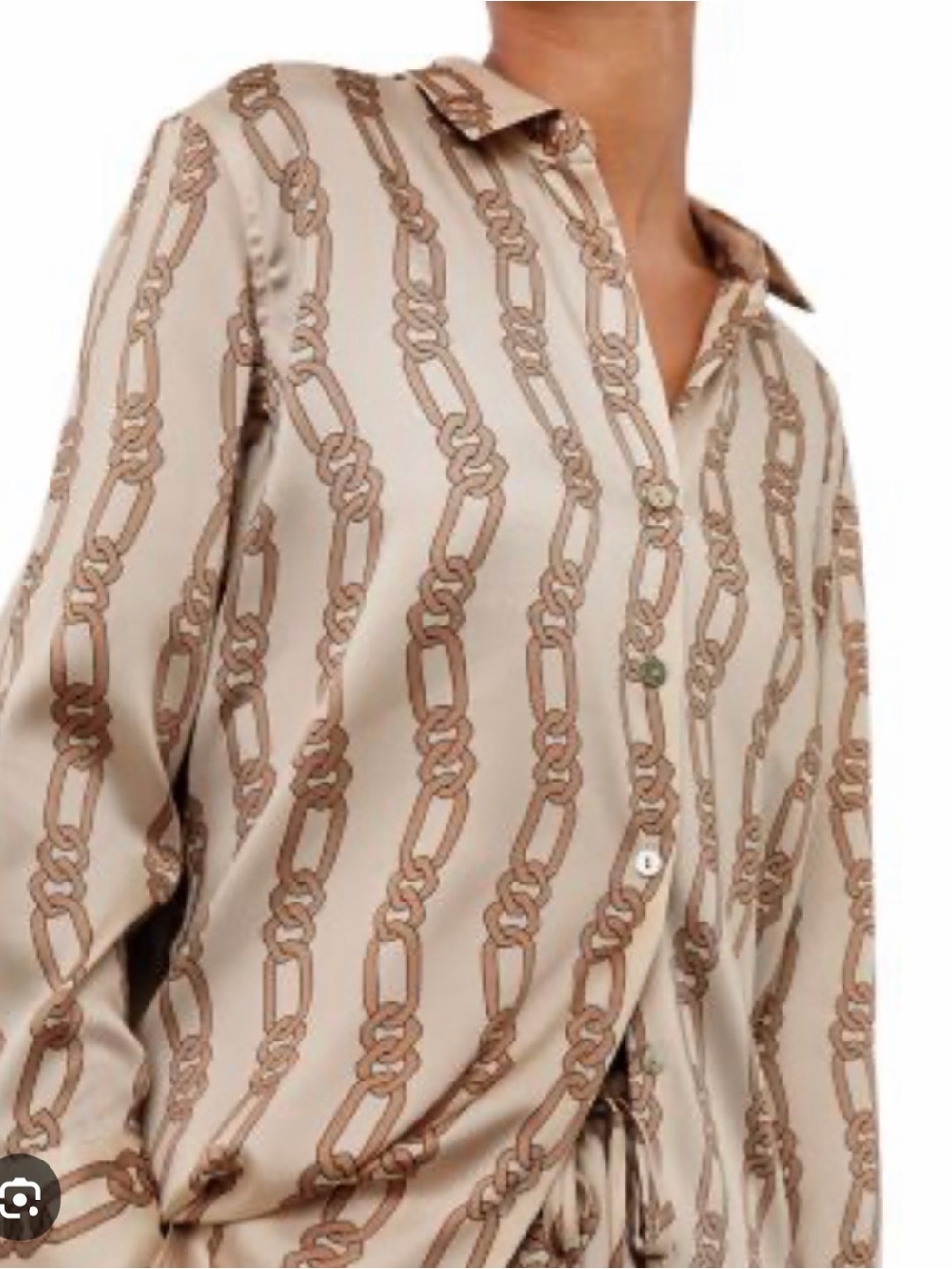 Rails Ledger Long Sleeve Shirt in Ivory Gold Link - Size XL